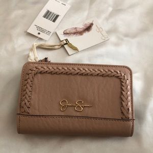 Jessica Simpson Jaclyn Medium Fran Faux Leather Wallet Color Powder Blush NWT